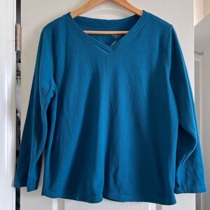 St. John's Bay Teal Long Sleeve Kids Shirt